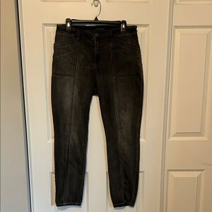 SUSAN GRAVER Charcoal Slim Button/Zip Fly Jeans Women's Size 14